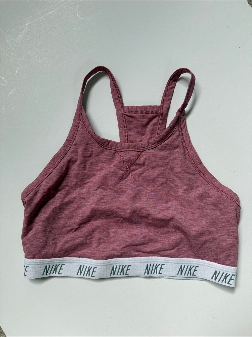 Nike Mauve-Pink Racerback Crop Sports Bra